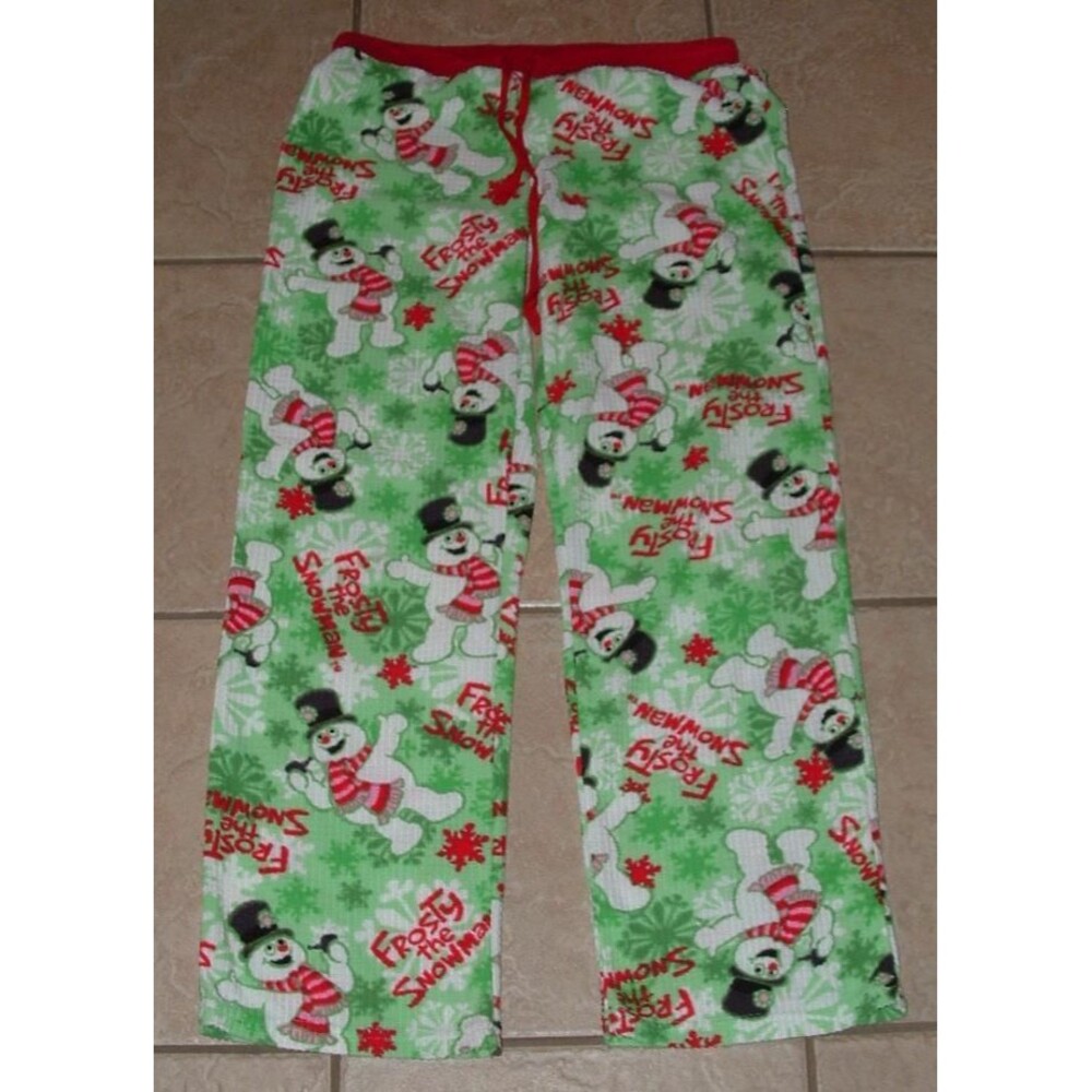 Jr Medium 7/9 Elastic Waist Soft FROSTY THE SNOWMAN Comfy Lounge Sleep Pants